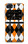 S3421 Black Orange White Argyle Plaid Hülle Schutzhülle Taschen für Motorola Moto Razr 2022