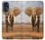 S0310 African Elephant Hülle Schutzhülle Taschen für Motorola Moto G 5G (2023)