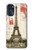 S2108 Eiffel Tower Paris Postcard Hülle Schutzhülle Taschen für Motorola Moto G 5G (2023)