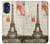 S2108 Eiffel Tower Paris Postcard Hülle Schutzhülle Taschen für Motorola Moto G 5G (2023)