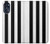 S2297 Black and White Vertical Stripes Hülle Schutzhülle Taschen für Motorola Moto G 5G (2023)