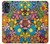 S3281 Colorful Hippie Flowers Pattern Hülle Schutzhülle Taschen für Motorola Moto G 5G (2023)