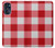 S3535 Red Gingham Hülle Schutzhülle Taschen für Motorola Moto G 5G (2023)