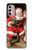 S1417 Santa Claus Merry Xmas Hülle Schutzhülle Taschen für Motorola Moto G Stylus 4G (2022)