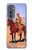 S0772 Cowboy Western Hülle Schutzhülle Taschen für Motorola Edge (2022)