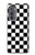 S1611 Black and White Check Chess Board Hülle Schutzhülle Taschen für Motorola Edge (2022)