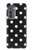 S2299 Black Polka Dots Hülle Schutzhülle Taschen für Motorola Edge (2022)