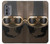 S2645 Vintage Brown Goggles Motorcycle Helmet Hülle Schutzhülle Taschen für Motorola Edge (2022)