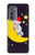 S2849 Cute Sleepy Owl Moon Night Hülle Schutzhülle Taschen für Motorola Edge (2022)