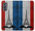 S2859 Vintage France Flag Eiffel Tower Hülle Schutzhülle Taschen für Motorola Edge (2022)