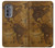 S2861 Antique World Map Hülle Schutzhülle Taschen für Motorola Edge (2022)