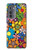 S3281 Colorful Hippie Flowers Pattern Hülle Schutzhülle Taschen für Motorola Edge (2022)