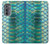 S3414 Green Snake Scale Graphic Print Hülle Schutzhülle Taschen für Motorola Edge (2022)