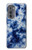 S3439 Fabric Indigo Tie Dye Hülle Schutzhülle Taschen für Motorola Edge (2022)