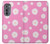 S3500 Pink Floral Pattern Hülle Schutzhülle Taschen für Motorola Edge (2022)