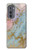 S3717 Rose Gold Blue Pastel Marble Graphic Printed Hülle Schutzhülle Taschen für Motorola Edge (2022)