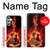 S0415 Fire Guitar Burn Hülle Schutzhülle Taschen für Samsung Galaxy A34 5G