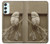 S1386 Paper Sculpture Owl Hülle Schutzhülle Taschen für Samsung Galaxy A34 5G