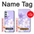 S2361 Purple White Flowers Hülle Schutzhülle Taschen für Samsung Galaxy A34 5G