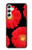 S2478 Red Daisy flower Hülle Schutzhülle Taschen für Samsung Galaxy A34 5G