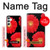 S2478 Red Daisy flower Hülle Schutzhülle Taschen für Samsung Galaxy A34 5G