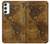 S2861 Antique World Map Hülle Schutzhülle Taschen für Samsung Galaxy A34 5G