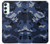 S2959 Navy Blue Camo Camouflage Hülle Schutzhülle Taschen für Samsung Galaxy A34 5G