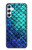 S3047 Green Mermaid Fish Scale Hülle Schutzhülle Taschen für Samsung Galaxy A34 5G
