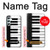 S3078 Black and White Piano Keyboard Hülle Schutzhülle Taschen für Samsung Galaxy A34 5G