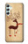 S3081 Wooden Raindeer Graphic Printed Hülle Schutzhülle Taschen für Samsung Galaxy A34 5G
