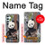 S3793 Cute Baby Panda Snow Painting Hülle Schutzhülle Taschen für Samsung Galaxy A34 5G