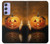S1083 Pumpkin Spider Candles Halloween Hülle Schutzhülle Taschen für Samsung Galaxy A54 5G
