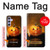 S1083 Pumpkin Spider Candles Halloween Hülle Schutzhülle Taschen für Samsung Galaxy A54 5G