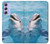 S1291 Dolphin Hülle Schutzhülle Taschen für Samsung Galaxy A54 5G