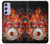 S1431 Skull Drum Fire Rock Hülle Schutzhülle Taschen für Samsung Galaxy A54 5G