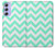 S1723 Mint Chevron Zigzag Hülle Schutzhülle Taschen für Samsung Galaxy A54 5G