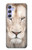 S2399 White Lion Face Hülle Schutzhülle Taschen für Samsung Galaxy A54 5G