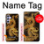 S2804 Chinese Gold Dragon Printed Hülle Schutzhülle Taschen für Samsung Galaxy A54 5G