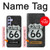 S3207 Route 66 Sign Hülle Schutzhülle Taschen für Samsung Galaxy A54 5G