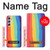 S3799 Cute Vertical Watercolor Rainbow Hülle Schutzhülle Taschen für Samsung Galaxy A54 5G