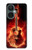 S0415 Fire Guitar Burn Hülle Schutzhülle Taschen für OnePlus Nord CE 3 Lite, Nord N30 5G