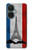S2859 Vintage France Flag Eiffel Tower Hülle Schutzhülle Taschen für OnePlus Nord CE 3 Lite, Nord N30 5G