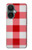 S3535 Red Gingham Hülle Schutzhülle Taschen für OnePlus Nord CE 3 Lite, Nord N30 5G