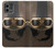 S2645 Vintage Brown Goggles Motorcycle Helmet Hülle Schutzhülle Taschen für Motorola Moto G Stylus 5G (2023)
