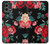 S3112 Rose Floral Pattern Black Hülle Schutzhülle Taschen für Motorola Moto G Stylus 5G (2023)