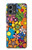 S3281 Colorful Hippie Flowers Pattern Hülle Schutzhülle Taschen für Motorola Moto G Stylus 5G (2023)