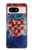 S3313 Croatia Flag Vintage Football Graphic Hülle Schutzhülle Taschen für Google Pixel 8