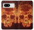 S3881 Fire Skull Hülle Schutzhülle Taschen für Google Pixel 8