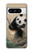 S2210 Panda Fluffy Art Painting Hülle Schutzhülle Taschen für Google Pixel 8 pro
