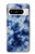 S3439 Fabric Indigo Tie Dye Hülle Schutzhülle Taschen für Google Pixel 8 pro